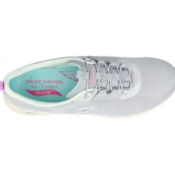 Baskets*Skechers Arch Fit Mellow Low Grey/Aqua